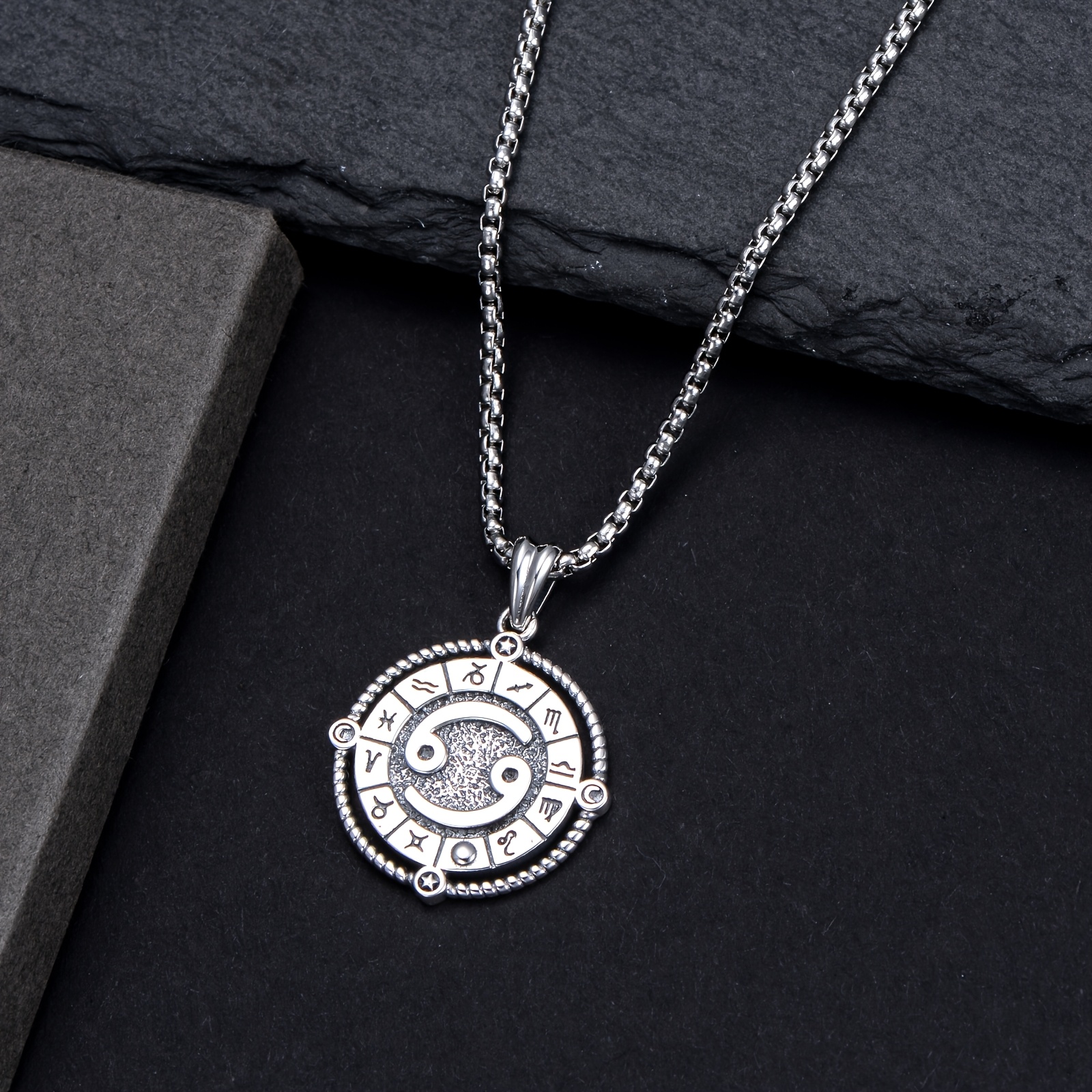 925 Silver Zodiac Sign Necklace with Constellation Pendant